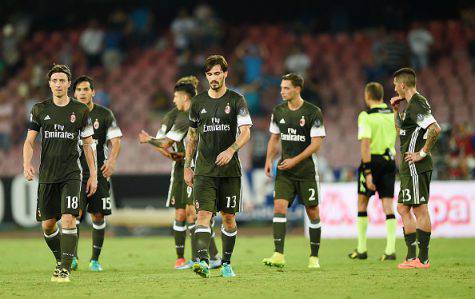 I calciatori del Milan a Napoli (©getty images)