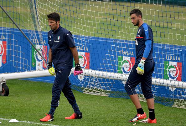 Gianluigi Buffon e Gianluigi Donnarumma