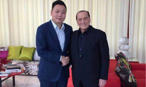 Silvio Berlusconi e Han Li (Photo by XH Sports)
