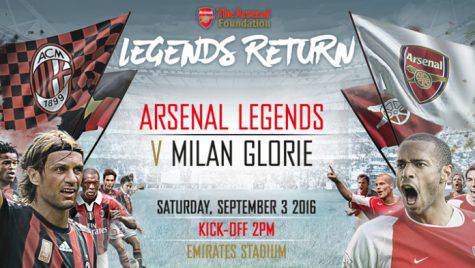 Arsenal Legends vs Milan Glorie