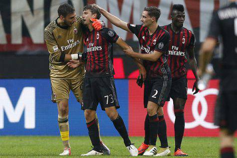 Manuel Locatelli, Gianluigi Donnarumma, Mattia De Sciglio e M'Baye Niang