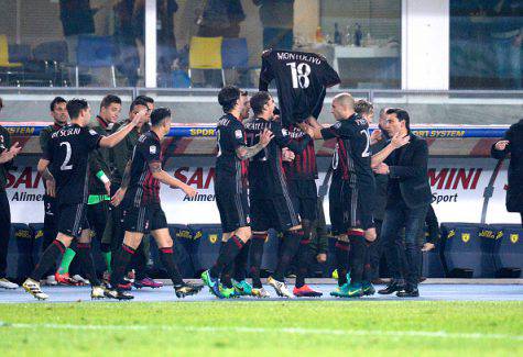 Gol Niang esultanza in Chievo-Milan