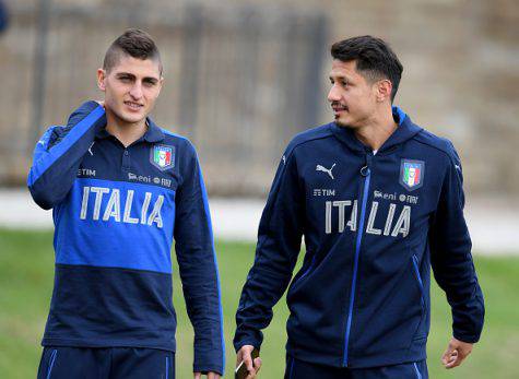 Marco Verratti e Gianluca Lapadula (©getty images)