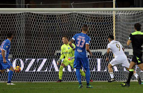 Il gol di Gianluca Lapadula (©getty images)