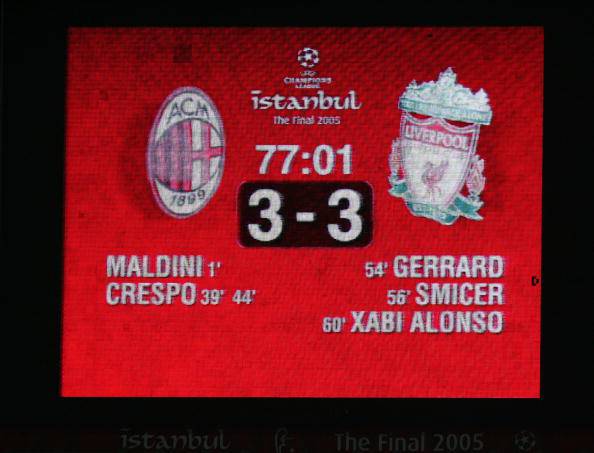 Finale Champions League Milan-Liverpool 3-3
