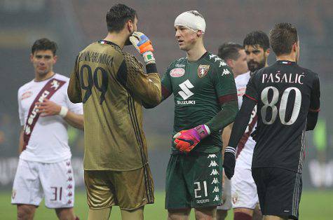 Gianluigi Donnarumma e Joe Hart