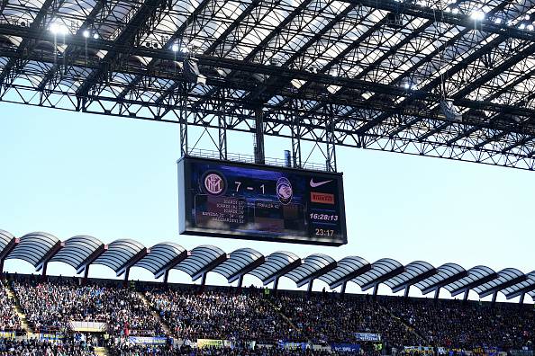 Tabellone San Siro Inter-Atalanta