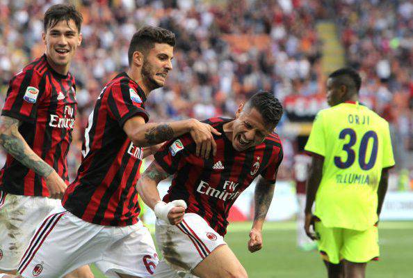 Gianluca Lapadula Patrick Cutrone Alessio Romagnoli