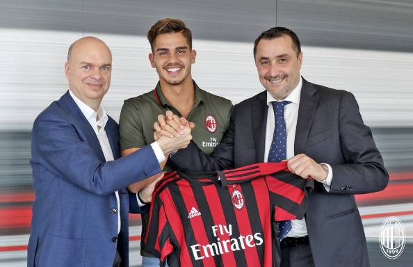 Andrè Silva Marco Fassone Massimiliano Mirabelli 