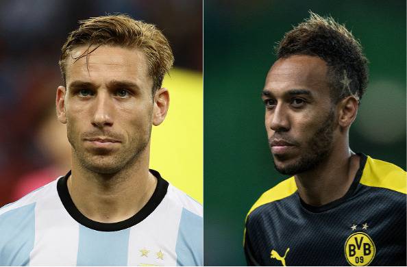 Lucas Biglia Pierre-Emerick Aubameyang