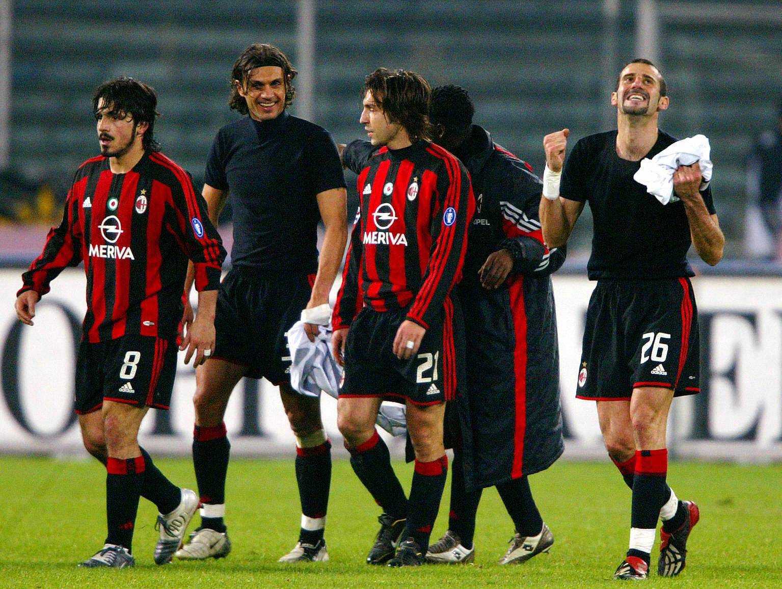 Giuseppe Pancaro Paolo Maldini Andrea Pirlo Gennaro Gattuso