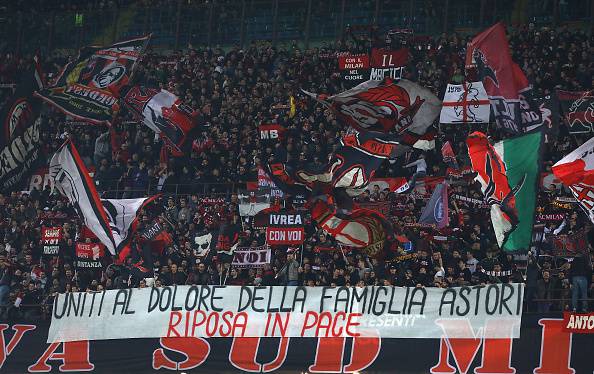 Curva Sud Milan Arsenal Astori