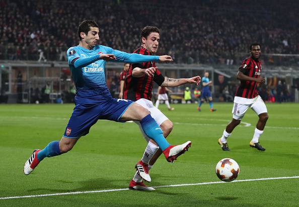 Davide Calabria ed Henrikh Mkhitaryan