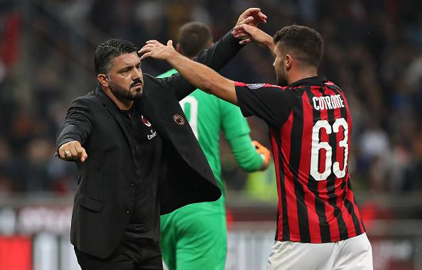 Gattuso abbraccia Cutrone