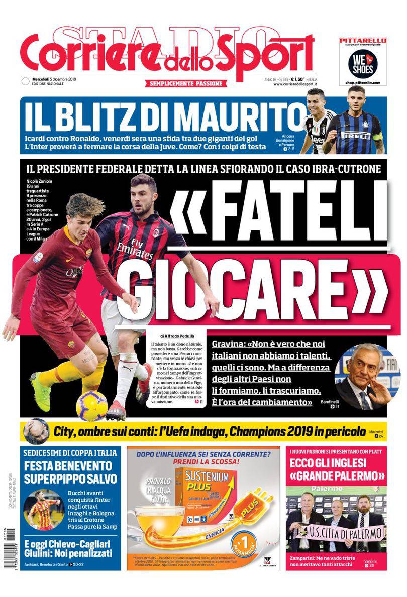 Gazzetta Dello Sport Du 9 Décembre 1968 : Juventus-Milan 0-1 Et Inter-Varèse 6-0 – Original D'époque