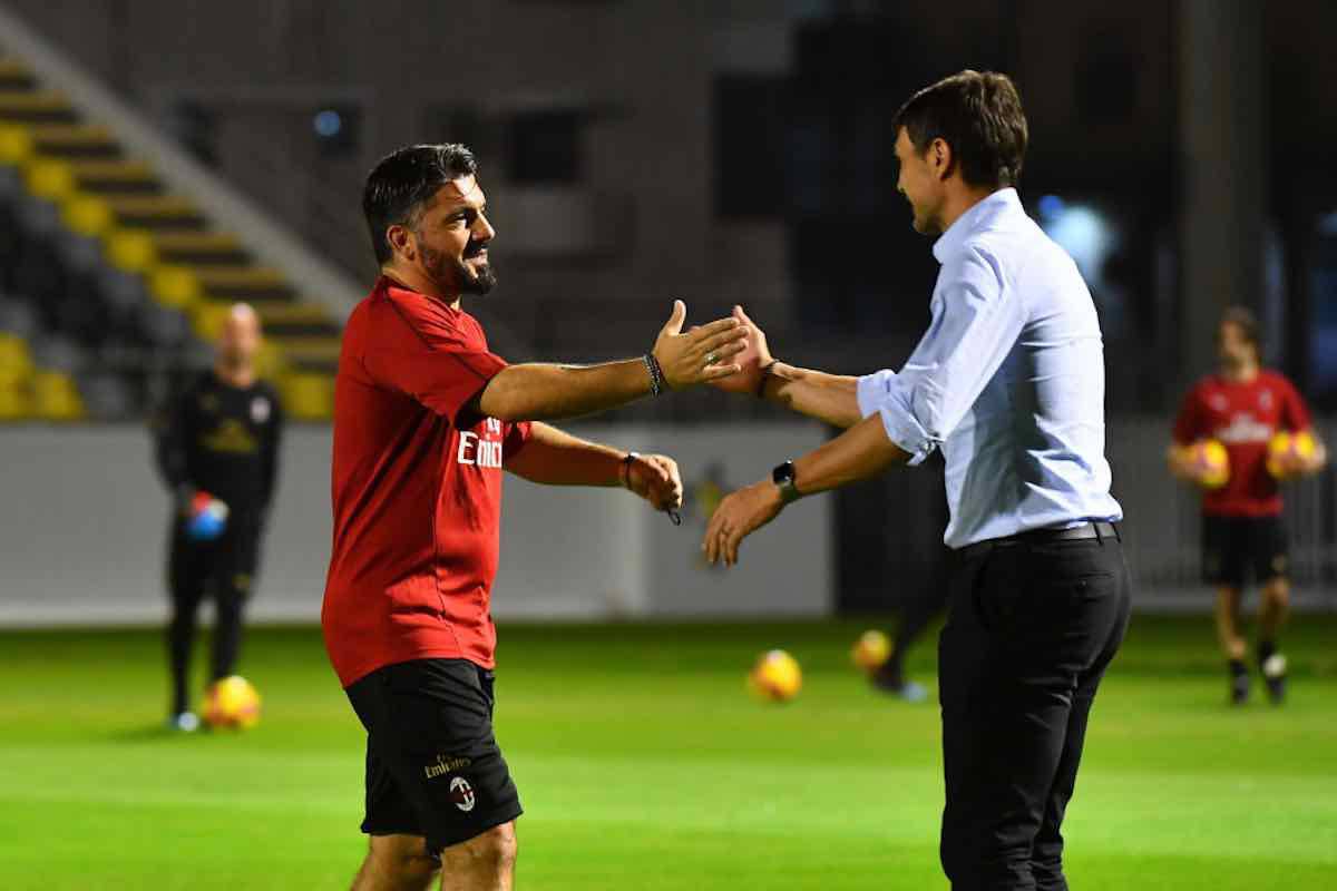 Gennaro Gattuso e Paolo Maldini 