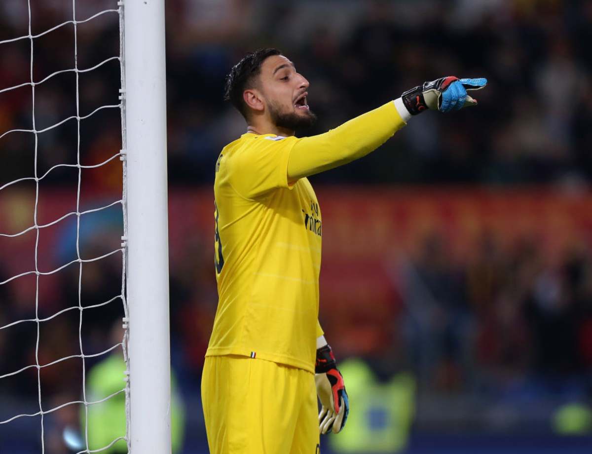 Gianluigi Donnarumma in Roma-Milan