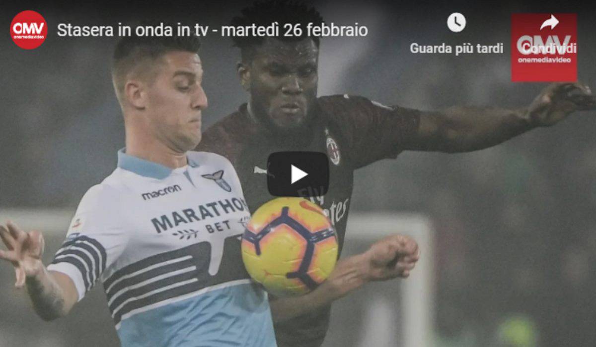 programmi tv stasera 1 febbraio