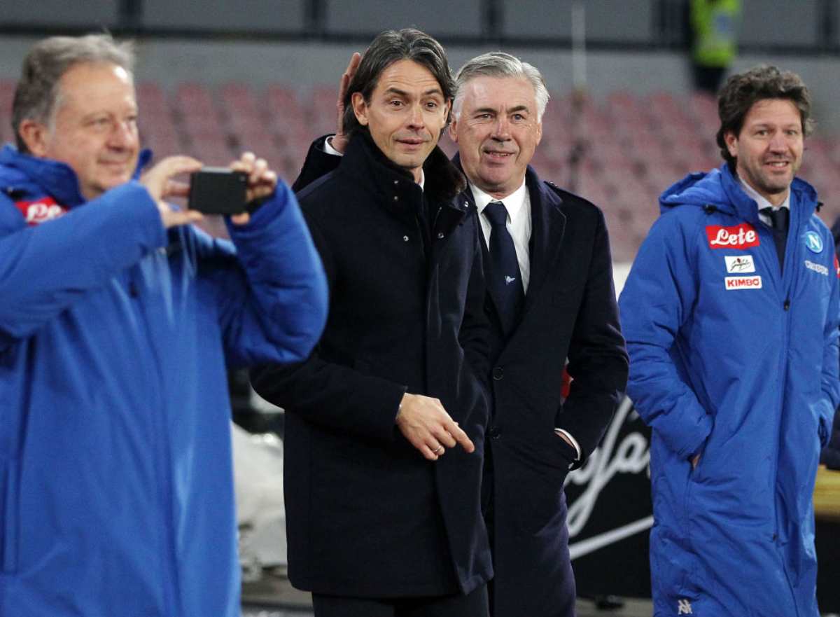 Filippo Inzaghi e Carlo Ancelotti