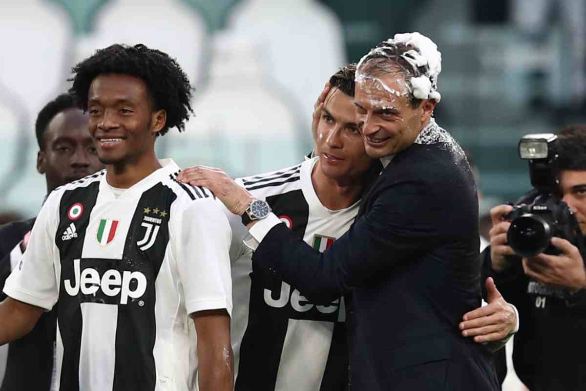 Allegri festeggia con Ronaldo