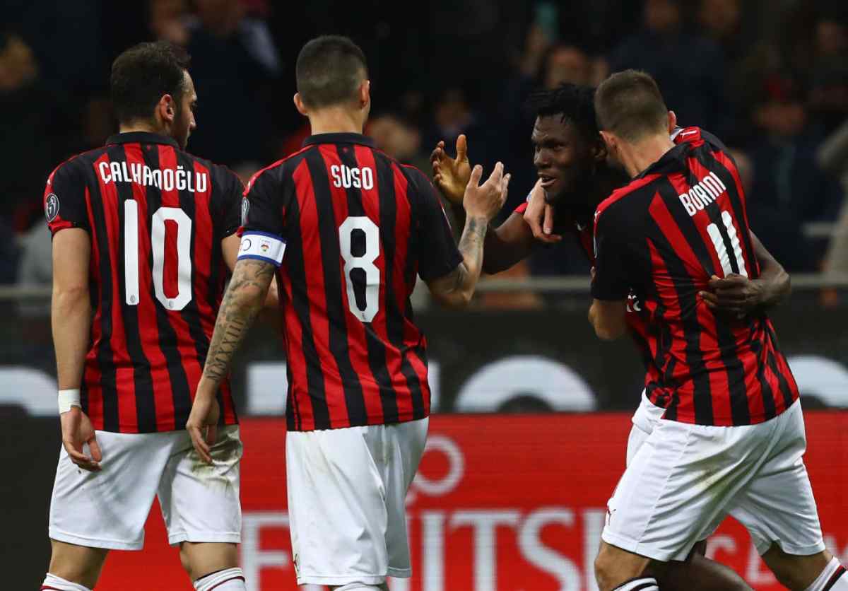 Hakan Calhanoglu Jesus Suso Franck Kessie Fabio Borini