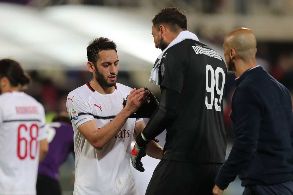 Hakan Calhanoglu Gianluigi Donnarumma