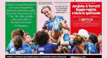Gazzetta dello Sport, Corsport, Tuttosport: prime pagine del 10 giugno 2019