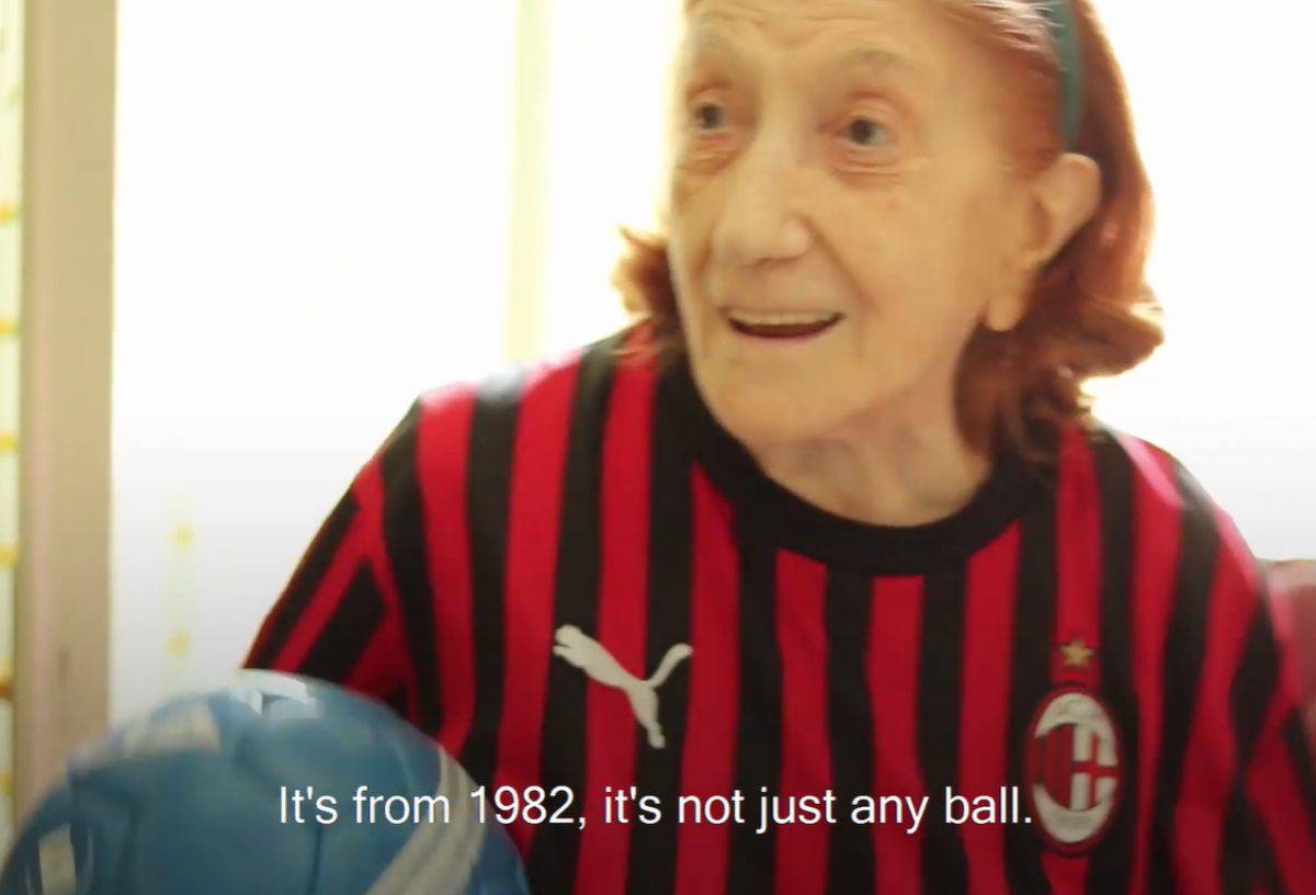 Signora Ines, 100 anni da milanista: 