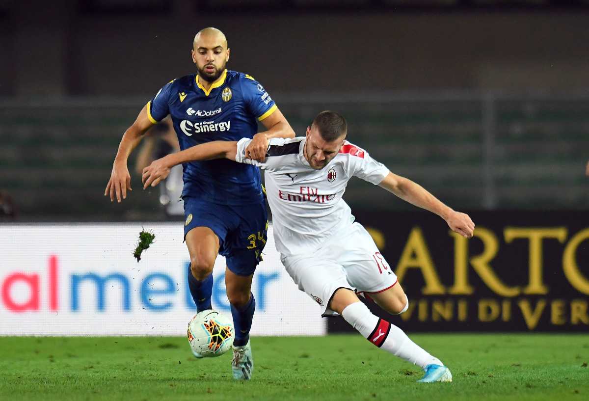 Ante Rebic e Amrabat hellas verona milan