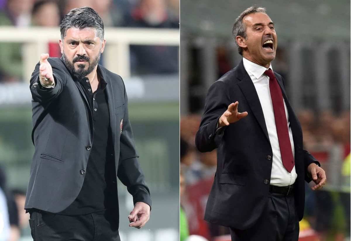 Gennaro Gattuso e Marco Giampaolo