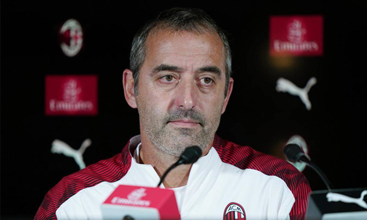 Marco Giampaolo conferenza stampa Milanello