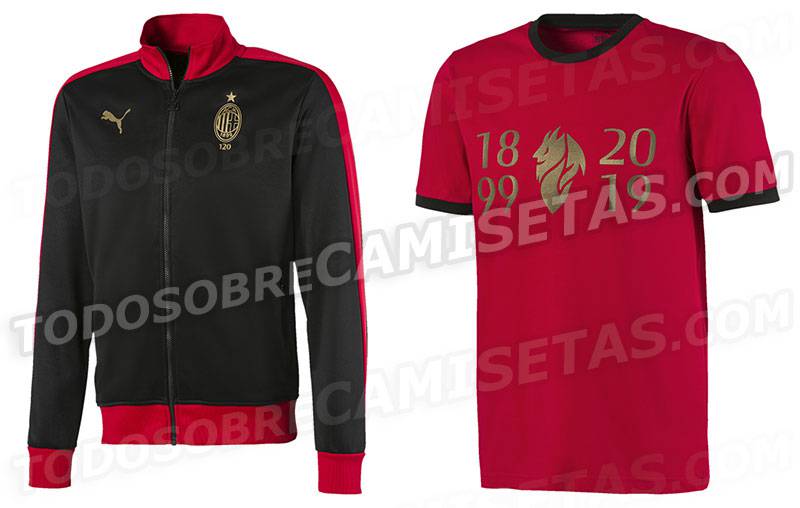 Felpa t-shirt Milan 120 anni