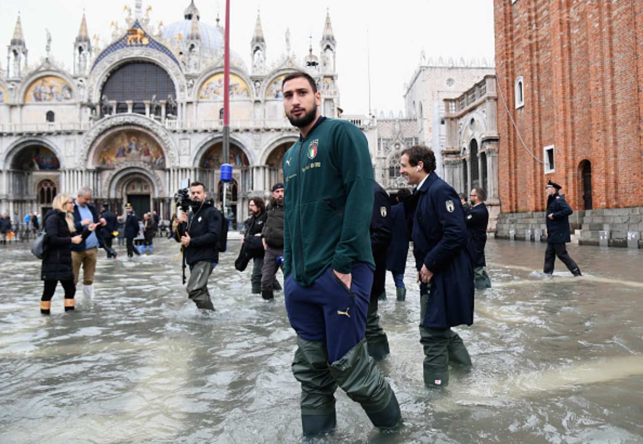 Gianluigi Donnarumma Venezia acqua alta