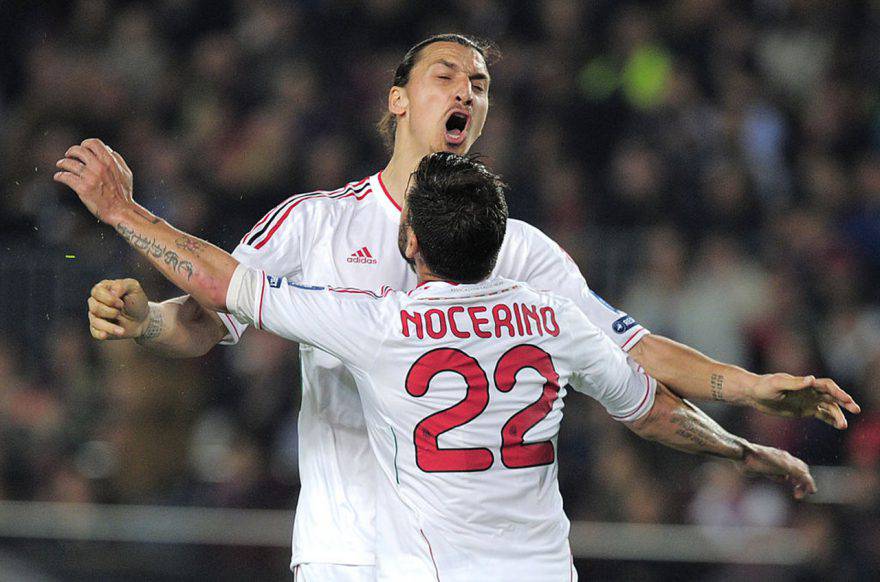 Antonio Nocerino e Zlatan Ibrahimovic Milan
