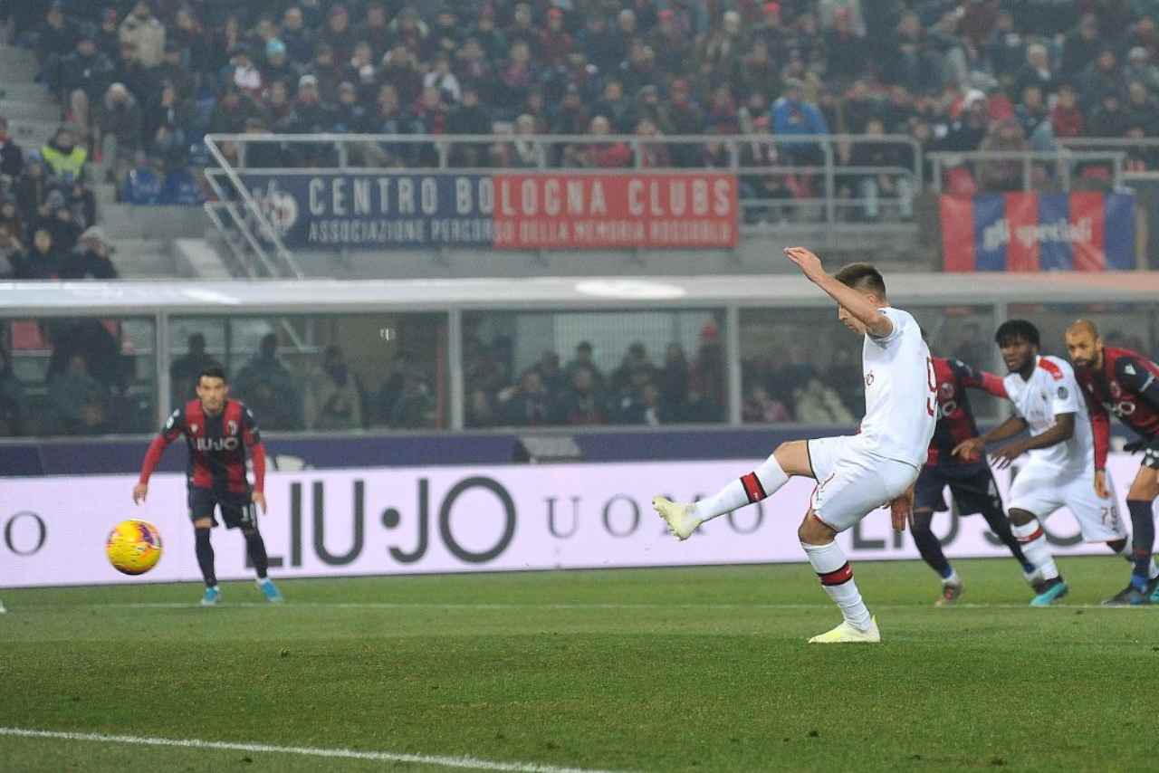 Piatek in Bologna-Milan