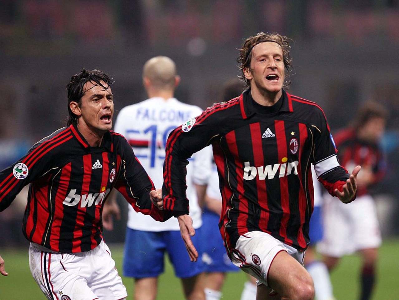 Inzaghi e Ambrosini Milan-Sampdoria