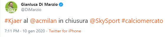 Kjaer Milan Di Marzio