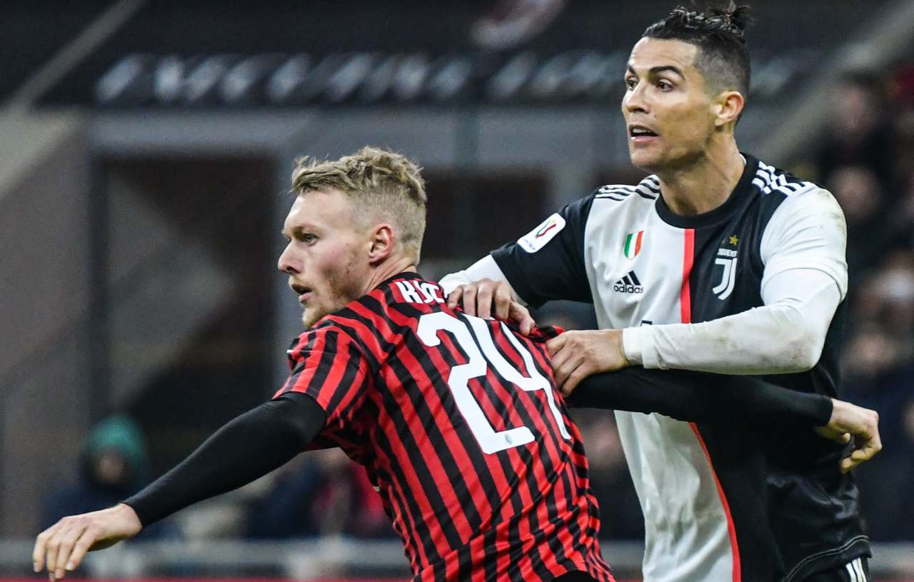 Simon Kjaer Cristiano Ronaldo