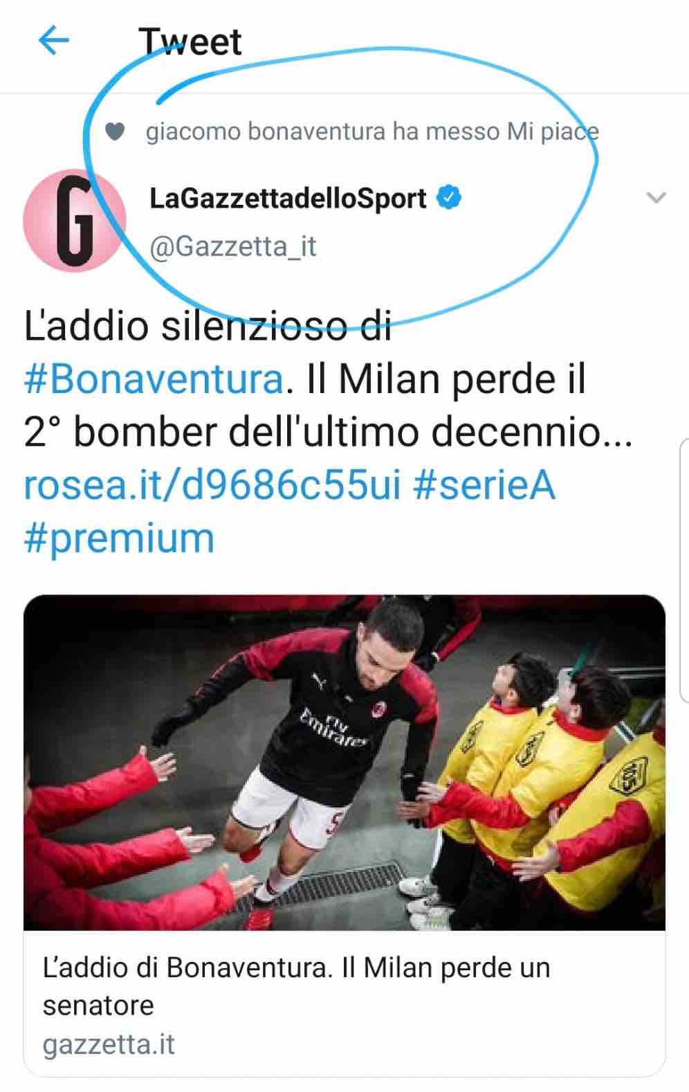 bonaventura lascia il milan