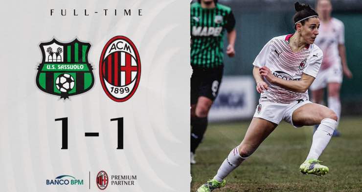 Sassuolo Milan coppa italia femminile