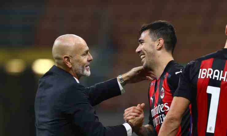 Stefano Pioli e Alessio Romagnoli (1)