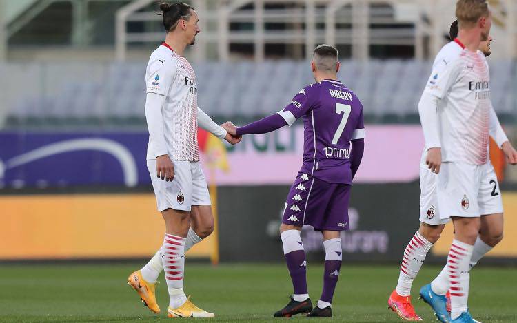 Ibrahimovic e Ribery, Fiorentina-Milan