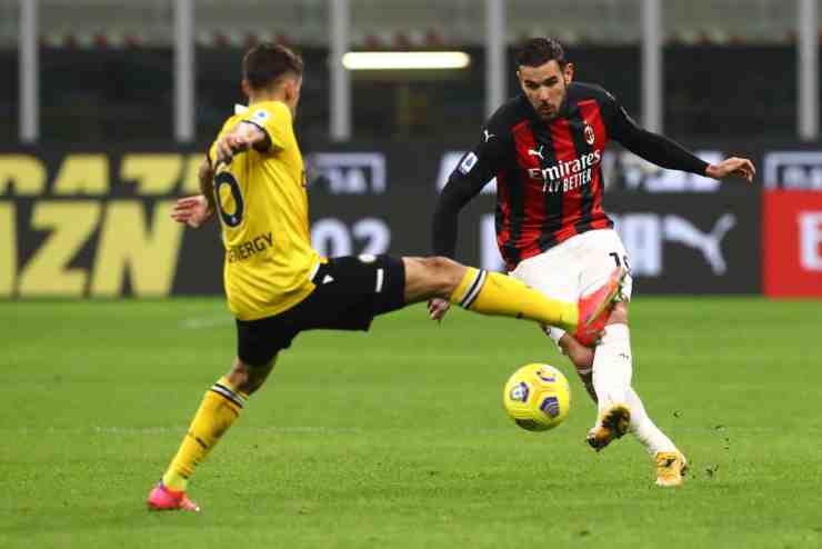 Theo Hernandez in Milan-Udinese 