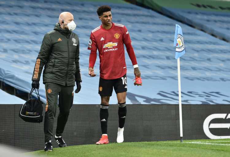 Marcus Rashford infortunio 