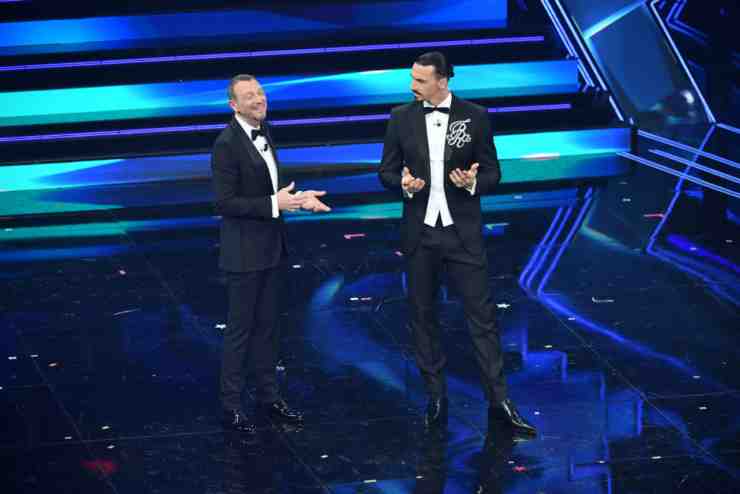 Zlatan Ibrahimovic a Sanremo con Amadeus