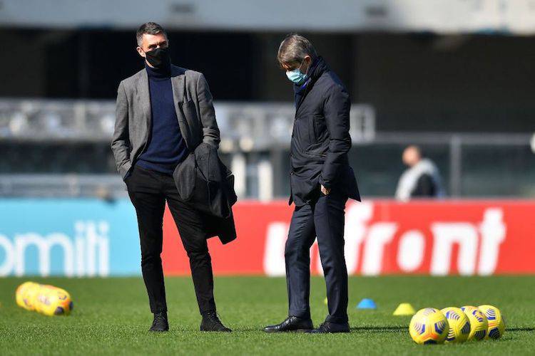 Paolo Maldini e Frederic Massara