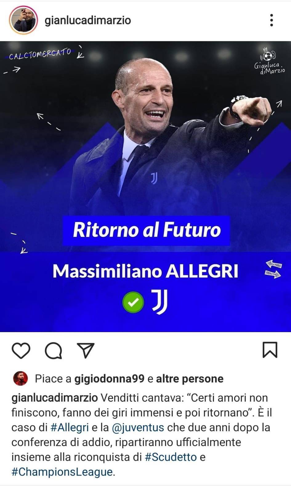 Like Donnarumma su Instagram