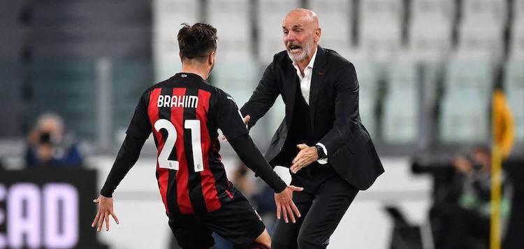 Brahim Diaz e Stefano Pioli