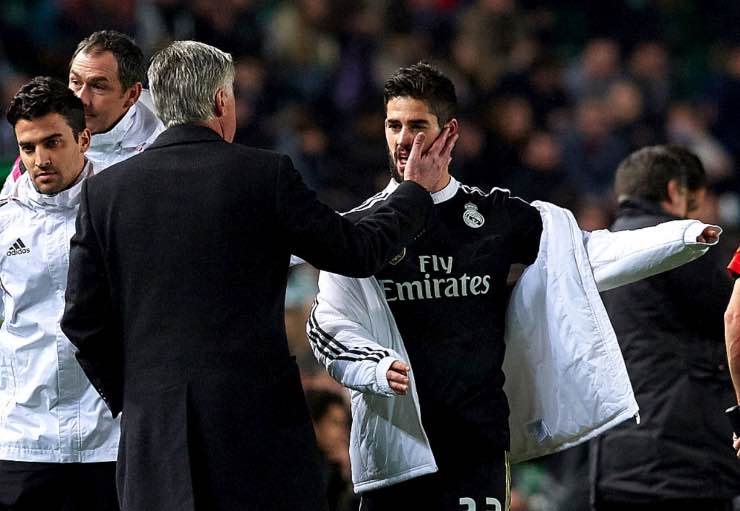 Isco e Carlo Ancelotti 