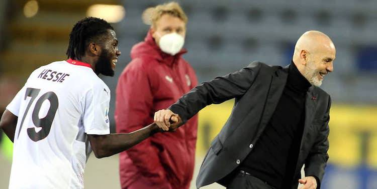 Franck Kessie e Stefano Pioli